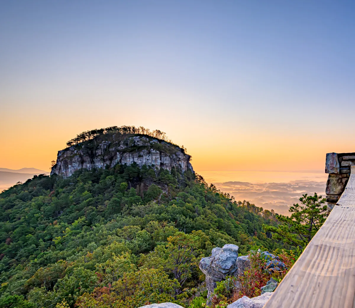 Pilot Mountain Sunset